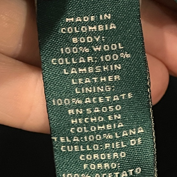 Lauren Ralph Lauren Vintage Sz 10 Long Jacket Leather Trim Wool Polo Preppy EUC - Picture 10 of 13